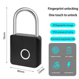 Xiaomi Smart Fingerprint Padlock IP54 Waterproof and Rust-proof Padlock Smart Electronic Anti-theft Password Lock Cabinet Drawer Aimak Store