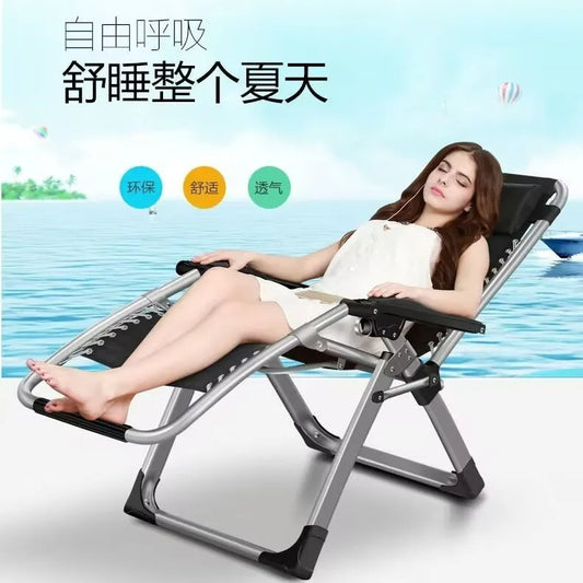 Outdoor Folding Beach Chair Recliner Portable Travel Camping Sun Lounger Balcony Noontime Rest Leisure Chairs Garden Furniture
