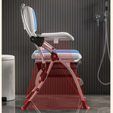 Bathroom Chair for Elderly with Backres Folding Shower Seat for Safety Non-Slip Locking Ideal for Senior Citizen Pregnant Women Aimak Store