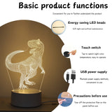 3D Creative Fantasy Dinosaur Night Light USB Home, Bedroom, Living Room, Sleep, Office Light Decorative Light, Gift Light Aimak Store