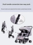 Twin Baby Stroller Can Sit and Lie Down Lightweight Stroller Two Children Outdoor Skate Baby Gods Double Seat Folding Stroller Aimak Store