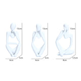 3pcs/set Abstract Thinker Statue Resin Sculpture Micro Thinker Figure European Office Home Decoration Accessories Aimak Store