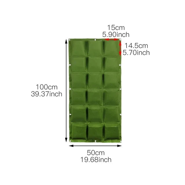 Plant growth bag， Felt Vertical Wall Planter Outdoor Herb Vegetable Hanging Garden  Plant Holder for Railing, Balcony, Fence Aimak Store