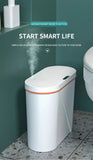 15L Aromatherapy Smart Sensor Trash Can Garbage Bin Electronic Trash Bin Narrow Toilet Rubbish Wastebasket for Home Kitchen Bath Aimak Store