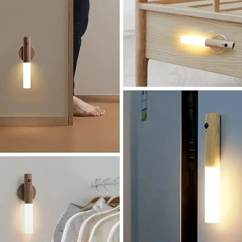 Xiaomi Intelligent Night Light Human Body Induction LED Rechargeable Household Corridor Cabinet Toilet Wall Induction Lighting Aimak Store