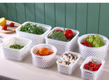 Multipurpose Refrigerator Storage Container with Drain Basket Crisper and Storage Box for Fruits Vegetables Aimak Store