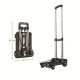 New Aluminum Alloy Plastic Garden Cart Lightweight Universal Vegetable Cart Black Shopping Cart Aimak Store