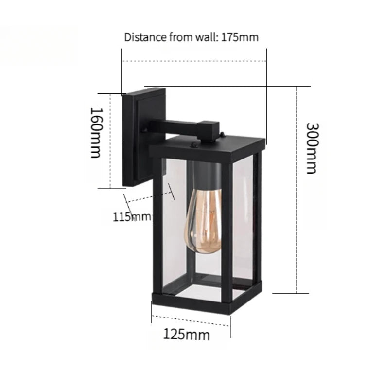 Outdoor Retro Waterproof Wall Lamps for Balcony Courtyard Gate Corridor Exterior Wall Light Villa Landscape Decor Lighting Aimak Store