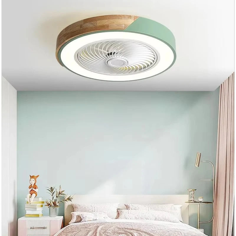 Ceiling Fan Light Lamp 52CM 220V APP +Remote 6th gear Control Fans Bedroom Dining Room Wood Ceiling Fan With Lights Ceiling Fan Aimak Store