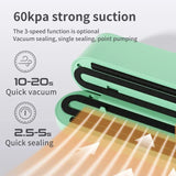 BIESUO Mini Wireless Fully Automatic Vacuum Sealing Machine Household Small Portable Food Packaging Plastic Sealing Machine Aimak Store