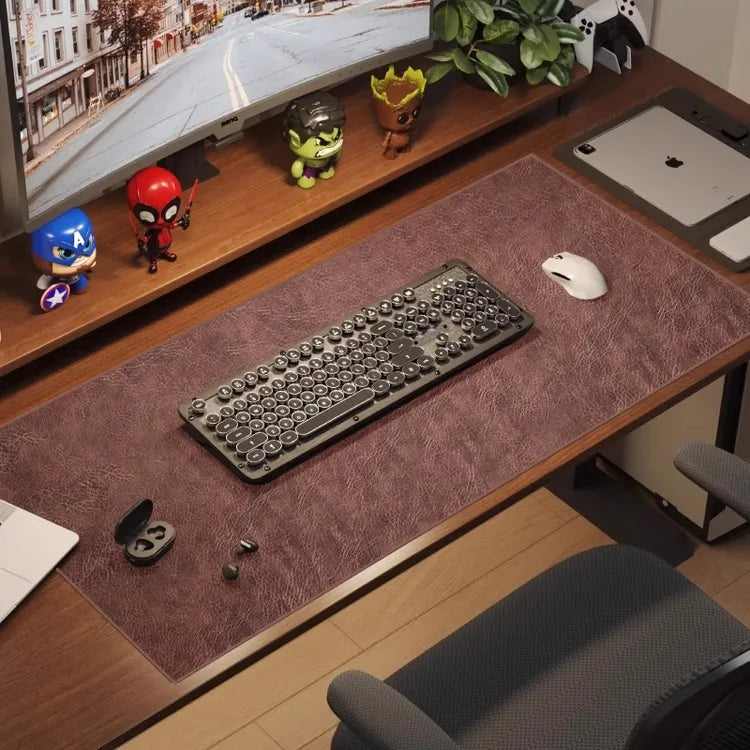 Retro Mousepad Mouse Pad Large Waterproof Non-slip PU Suede Desk Mat Computer Keyboard Desk Pad Mouse Mats Gaming Accessories Aimak Store
