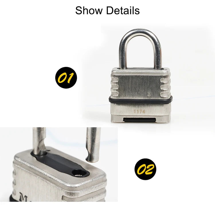 1/2Pcs Master Lock ProSeries Stainless Steel Anti-theft Waterproof Padlock Home Dormitory Outdoor Password Lock 1174 Aimak Store