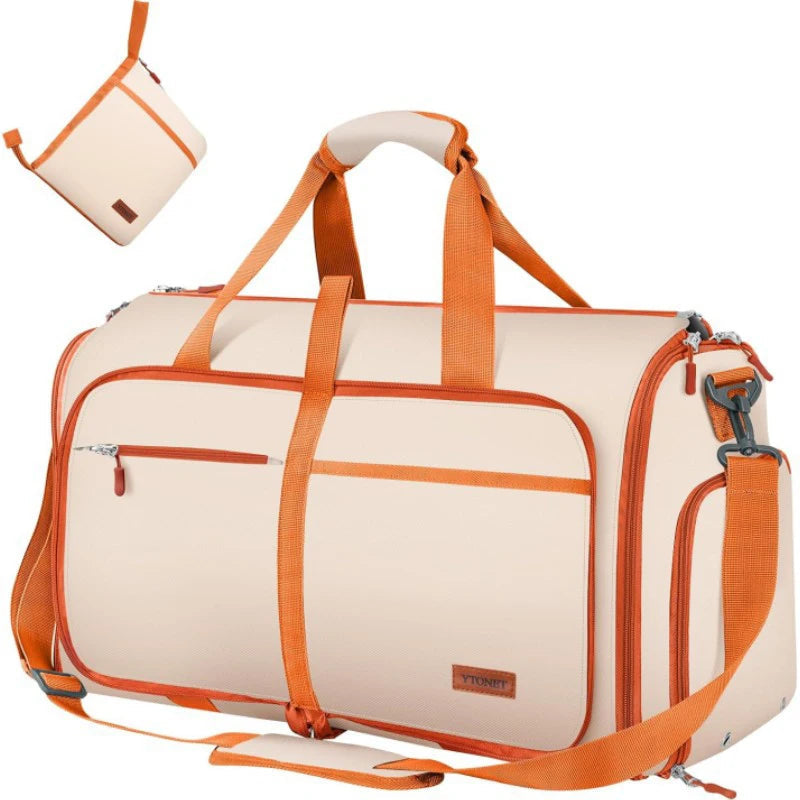 Travel Bag Foldable Waterproof Handbag Large Capacity Shoulder Pack Weekender Carry On Luggage Duffel with Shoe Pocket Gym Bags Aimak Store