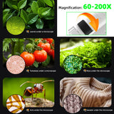 60-200X Children Microscope Pocket Microscope with LED Portable High Definition Science Microscope Outdoor Pocket Kid Microscope Aimak Store