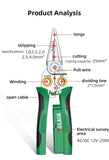 LAOA 8-In-1 Stainless Steel Multifunctional Wire Stripping Pliers LA324107 LA324108 Electric Measuring and Electricians Aimak Store