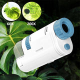 60-200x Pocket Microscope Electric Mini Microscope with LED Light High Definition Children Microscope for Observation Learning Aimak Store