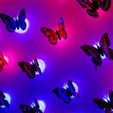 Double Layer Butterfly Night Lights Creative Colorful Luminous Butterfly Lights Lighting Pasteable Led Decorative Wall Lamp Leds Aimak Store