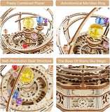 Robotime Rokr Music Box 3D Puzzle Wooden Model Kits Mechanical Building Craft Kits for Children Kids - AMK51 Starry Night Aimak Store