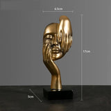 Resin Abstract Mask Statues European Miniature Figurines for Interior Home Office Study Desktop Figure Ornament Decor Gift Aimak Store