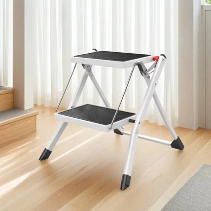 Small Household Folding Ladder Multifunctional Herringbone Ladder Compact Step Stool for Indoor Use Rack Ladder Design
