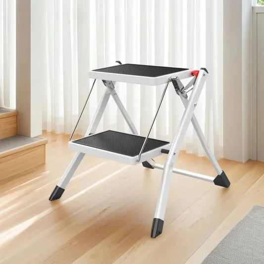 Small Household Folding Ladder Multifunctional Herringbone Ladder Compact Step Stool for Indoor Use Rack Ladder Design