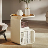 Home Living Room Iron Art Sofa Table Modern Round Feeding Table Bedroom Bedside Cabinet Elegant Nightstand Stylish End Table Aimak Store