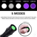 White/UV 2 in 1 Zoom UV Flashlight Rechargeable High Quality Aluminum Alloy Dog Pet Urine Stains Detection Torch LED Blacklight Aimak Store