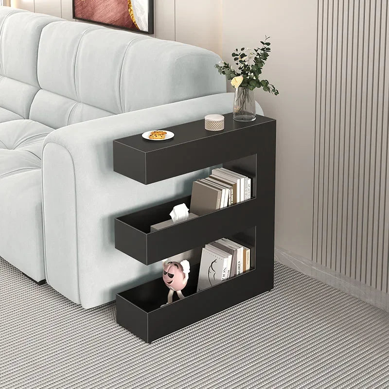 Nordic Space-saving Iron Art Coffee Table Home Living Room Furniture Gap Bookshelf Floor-to-ceiling Bay Window Storage Rack Aimak Store