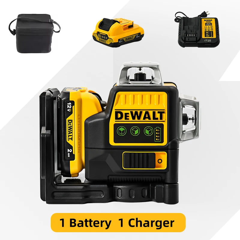 Dewalt DW089LG Laser Level 12 Line 3 Sides*360 Degree Vertical Lines Laser Level Meter Outdoor Uses 12V Lithium Battery Aimak Store