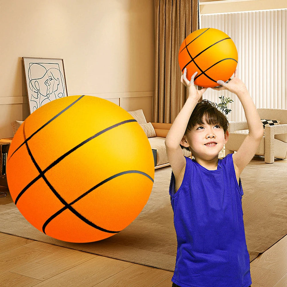 18cm Silent Basketball Quiet No Noise High Density Soft PU Foam Squeezable Ball Indoor Mute Bouncing Basketball Kids Sports Toys Aimak Store