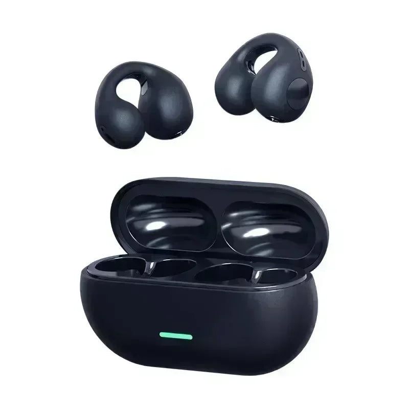 NEW Bluetooth 5.3 Wireless Bone Conduction Headphones T75 Clip Ear Music Noise Canceling Headset HD Call Sports Gaming Earphone Aimak Store