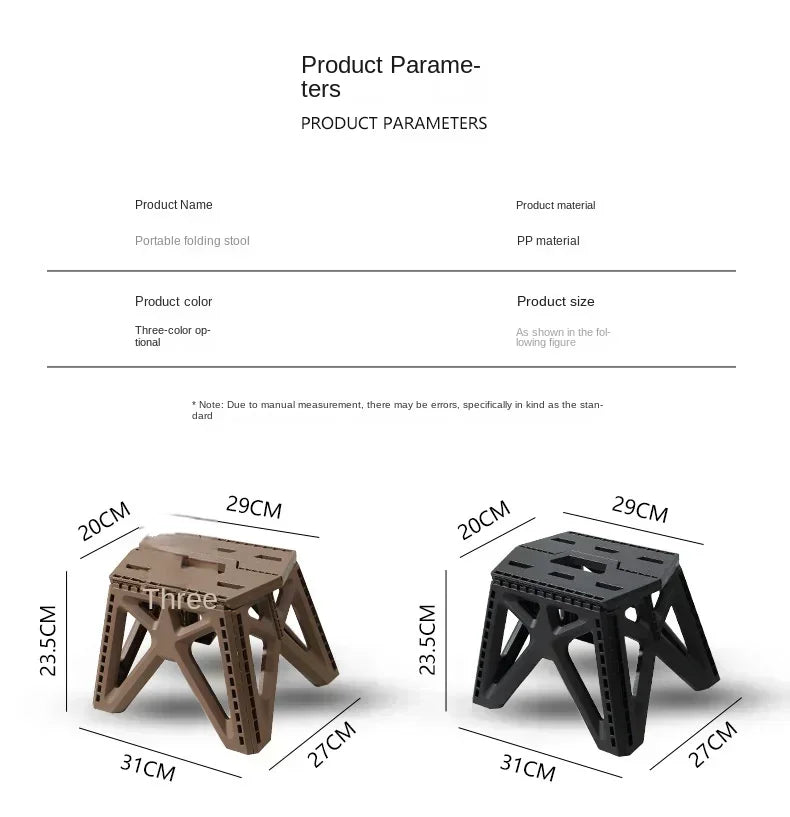 Outdoor Small Stool Portable Folding Stool High Load Bearing Durable Small Chair Fishing Stool Beach Stool Camping Stool