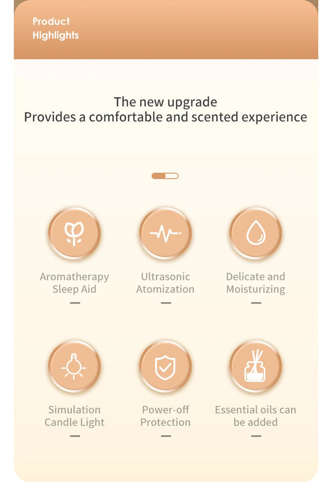 Creative Candlelight Aromatherapy machine usb plug-in desktop ambience Candlelight Home Aromatherapy humidifier Aimak Store