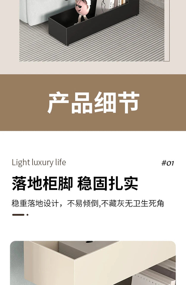 Nordic Space-saving Iron Art Coffee Table Home Living Room Furniture Gap Bookshelf Floor-to-ceiling Bay Window Storage Rack Aimak Store