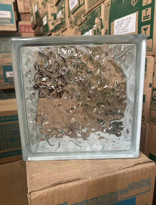 Pack 6 Square Hollow Bricks for Home Decoration, Glass Brick, Screen Room Divider, Office and Hotel Partition Wall, 7.5in(19cm), Aimak Store