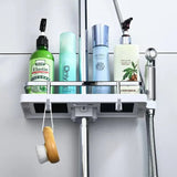 Bathroom Shower Storage Rack Organizer No Drilling Lifting Rod Shower Head Holder Shower Gel Shampoo Tray Holder Pole Shelves Aimak Store