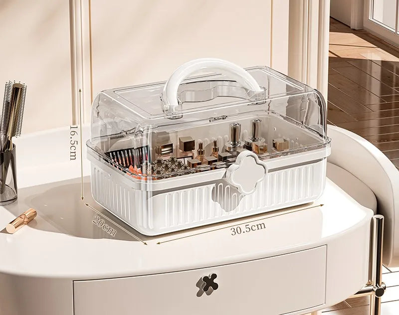 Art Craft Organizer Storage Box with 3 Layers Plastic Tool Box with Handle for Sewing Cosmetic Storage Box Portable Medicine Box Aimak Store
