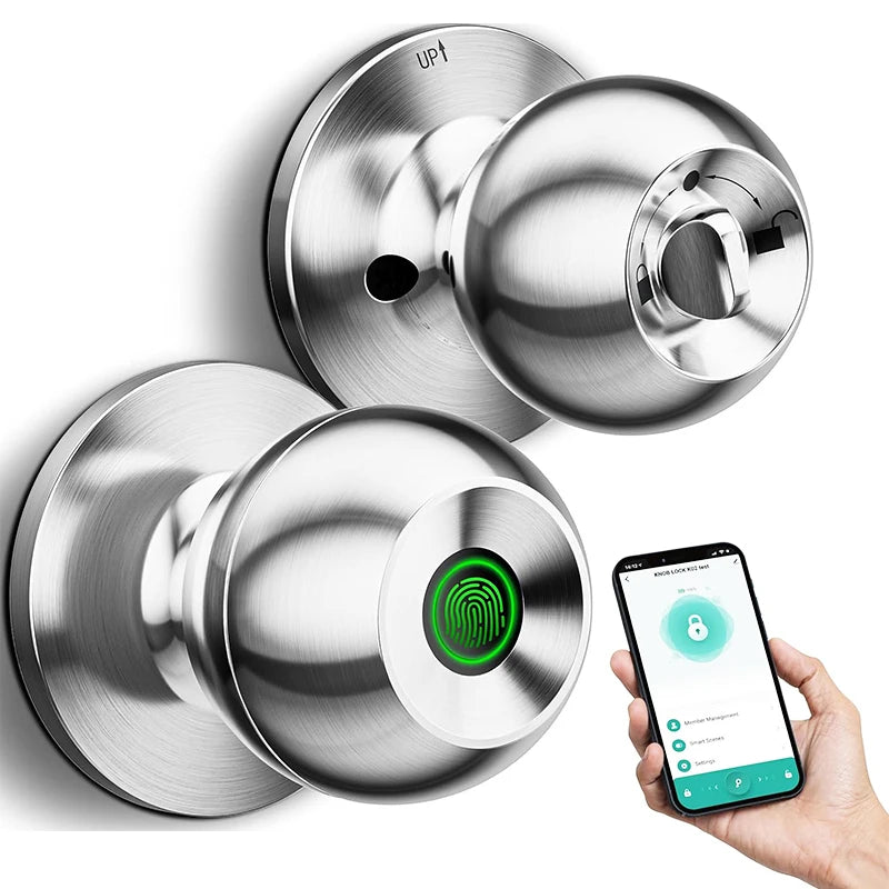 CIEPOJIET Bluetooth Door Lock Smart Lock for Tuya Smart with Keyless Fingerprint Lock Unlock with Fingerprint/Tuya app/key Aimak Store