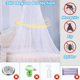Princess Mosquito Net Canopy Encryption Dome Fly Insect Mesh Repellent Protection Single Entry Bed Decoration For Home Camping Aimak Store