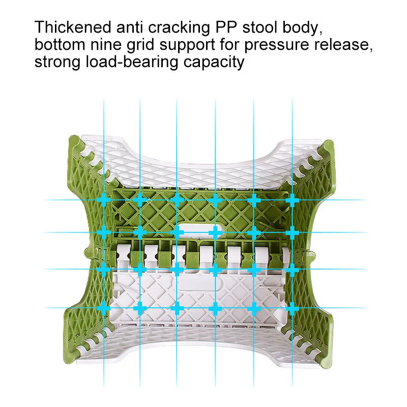 1PC Plastic Folding Stool With Handle Portable Thickened Household Space-saving Stool Outdoor Travel Camping Fishing Bench Aimak Store