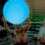 16 Colors Floating Pool Lights 40cm Large Inflatable Pool Beach Ball For Water Pool Party Outdoor Balloon LED Garden Ball Light Aimak Store