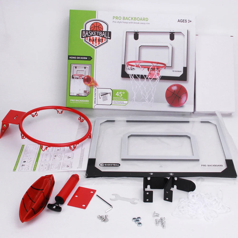 Kids Mini Basketball Hoop With Electronic Scoreboard Ball Sport Backboard Outdoor Indoor Excersise Accessory Funny Game Toys
