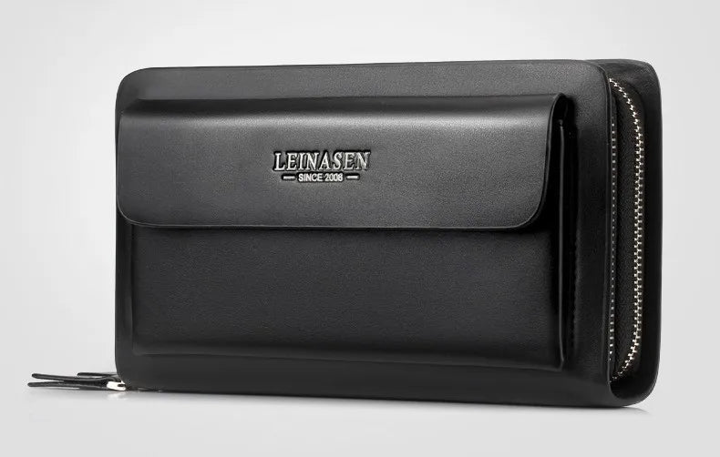Men Clutch Bag Men's Long Purse Large Capacity Men's Wallets Cell Phone Pocket Passcard Pocket High Quality Wallet Bags For Men Aimak Store