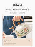 3L Whistling Kettle Teapot Floral Enameled Universal Teapot Water Kettle Large Capacity Thickened Coffee Pot Aimak Store