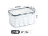 Multipurpose Refrigerator Storage Container with Drain Basket Crisper and Storage Box for Fruits Vegetables Aimak Store