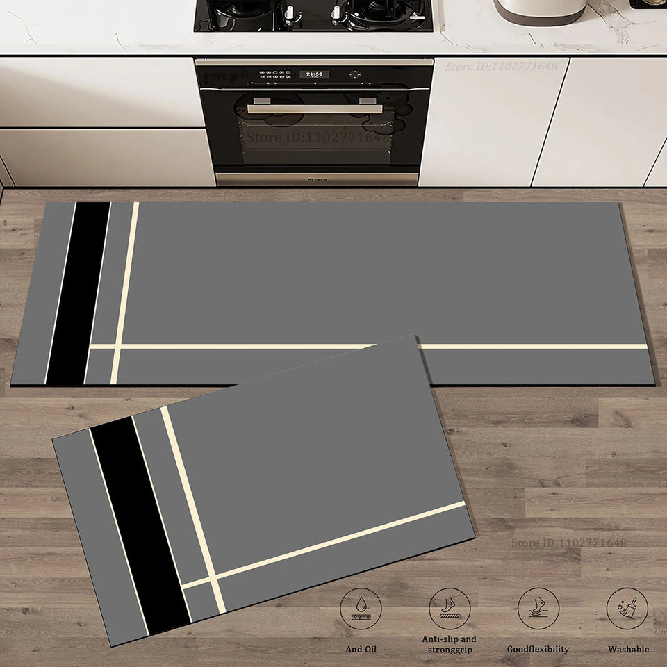 Super Absorbent Mat Kitchen Table Mat Absorbent Quick Drying Anti Slip Area Rugs Anti Oil Stain Floor Mat Washable Large Carpet Aimak Store