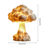 Mushroom Cloud Desk Lamp 3D Explosion Cloud Night Light Handmade Resin Table Lamp for Bedroom Desk Bedside Table Aimak Store