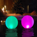 16 Colors Floating Pool Lights 40cm Large Inflatable Pool Beach Ball For Water Pool Party Outdoor Balloon LED Garden Ball Light Aimak Store
