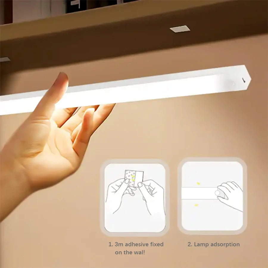 30CM/11.81inch Magnetic Smart Sensor Cabinet Light Rechargeable Night Light Home Closet Light Support Infinitely Dimmable Aimak Store