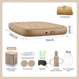 Air Mattress,Inflatable Airbed Luxury Self Inflation Deflation Twin Air Mattress with Electric Built-in Pump, Blow Up Guest Bed Aimak Store